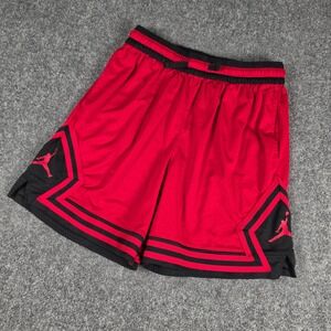 Jordan Dri Fit Sport Mesh Diamond Shorts Mens XL Red Basketball DH9075-687